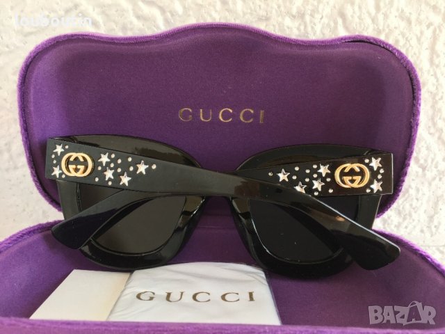 Gucci дамски слънчеви очила с звезди камъни, снимка 7 - Слънчеви и диоптрични очила - 23456402