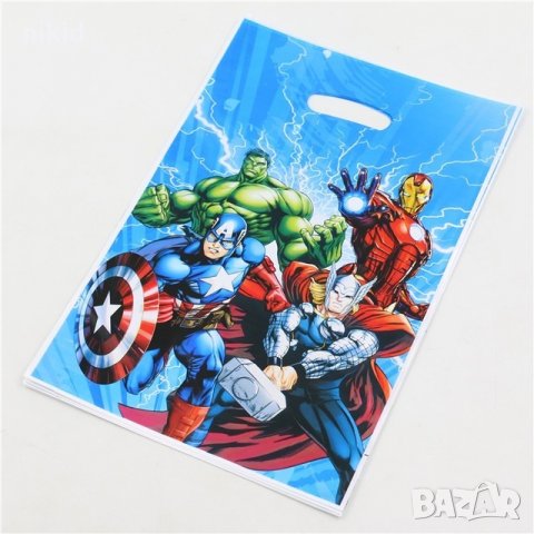 Avengers Марвел Батман Капитан Америка Хълк Отмъстителите Айрън 10 бр  торбички за лакомства подарък в Подаръци за рожден ден в гр. Ямбол -  ID21743621 — Bazar.bg