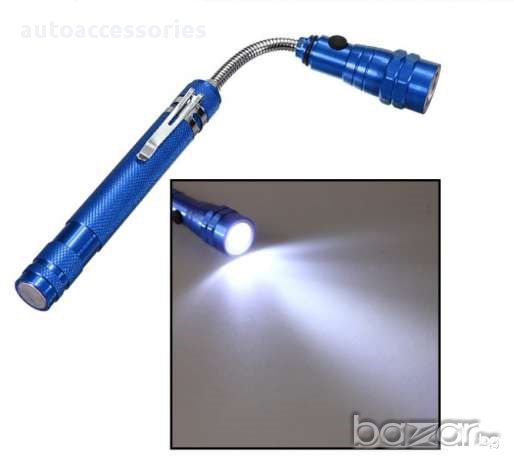 3000048001 Телескопично LED фенерче с гъвкава магнитна глава за трудно достъпни места, снимка 1