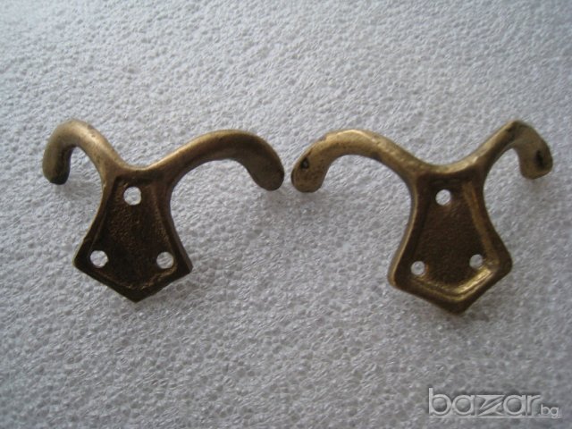 Стари месингови закачалки два броя, снимка 6 - Други - 20686455