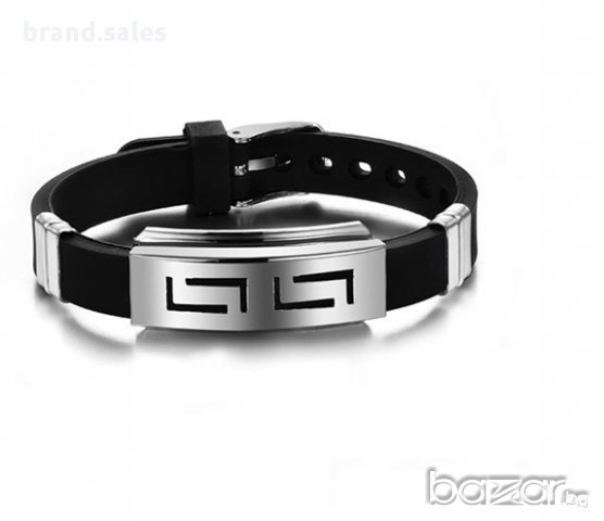 Гривна от медицинска стомана и силикон модел 3, снимка 3 - Гривни - 11816003