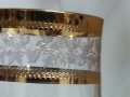 кристални чаши с златен кант , снимка 5