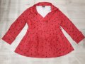 Детско тънко шушлеково червено яке с черни цветчета марка Кай Сян, снимка 1 - Детски якета и елеци - 23624899