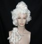 Дамска бяла перука в старинен стил 18 век, снимка 1 - Аксесоари за коса - 12021932