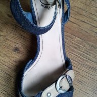 Esprit , летни сандали с ток ,дънкови обувки, снимка 3 - Сандали - 12491663