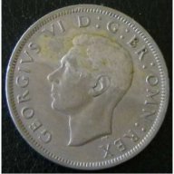 ½ крона 1949, Великобритания, снимка 2 - Нумизматика и бонистика - 15846531