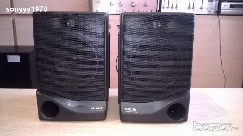 Aiwa 2 way speaker system 2бр-22х16х14см-внос швеицария, снимка 1