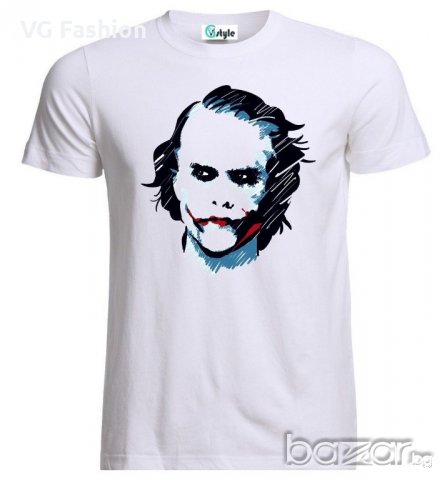 Мъжка тениска Batman Inspired The Dark Knight Comics Joker Heath Ledger, снимка 1