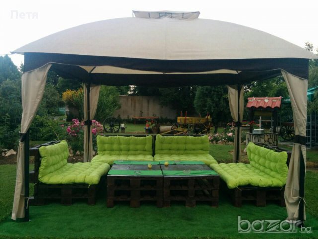 Възглавница за пейка, люлка, стол, сепаре. Сенник. Покривало за шатра, чадър. Завеси., снимка 2 - Градински мебели, декорация  - 17375918