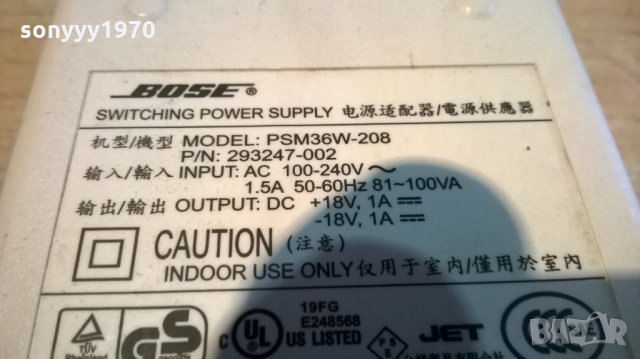 bose power supply psm36w-208 +18/-18v/1a-внос швеция, снимка 7 - Ресийвъри, усилватели, смесителни пултове - 24235561