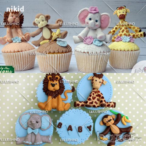  заек зайче части силиконов молд форма фигурка украса декор торта фондан, снимка 5 - Форми - 16351004