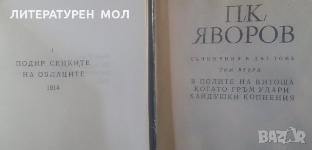 Съчинения в два тома. Том 1-2 Пейо К. Яворов, снимка 2 - Българска литература - 24949785