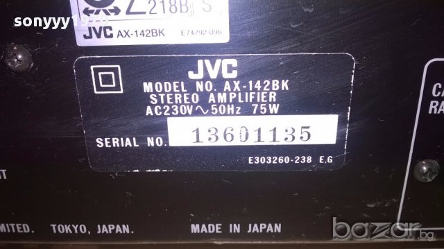 jvc ax-142bk-amplifier made in japan-внос швеицария, снимка 12 - Ресийвъри, усилватели, смесителни пултове - 14197887