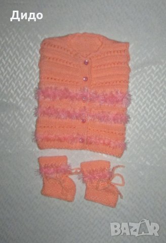 Ръчно плетени бебешки дрешки 3-6м , снимка 3 - Други - 9198598