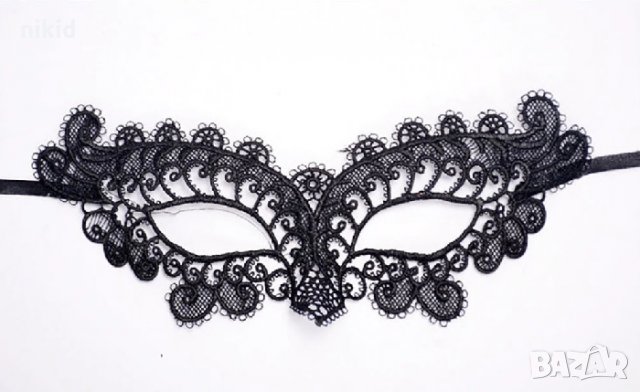 09 Красива черна домино маска дантела за лице очи маскарад парти бал, снимка 2 - Други - 24394979