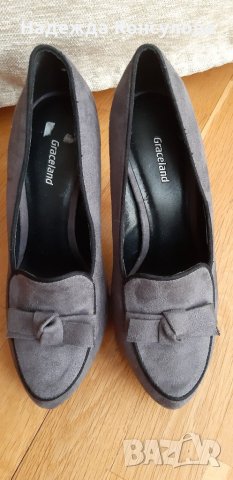 Обувки сиви , снимка 3 - Дамски обувки на ток - 24762478