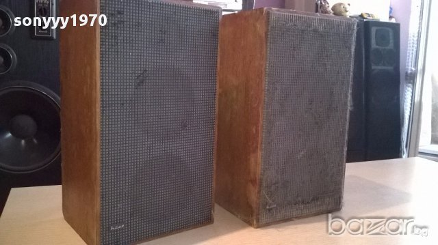 Heco-retro-2 броя стари колони 38/22/18см-внос швеицария, снимка 2 - Тонколони - 13824549