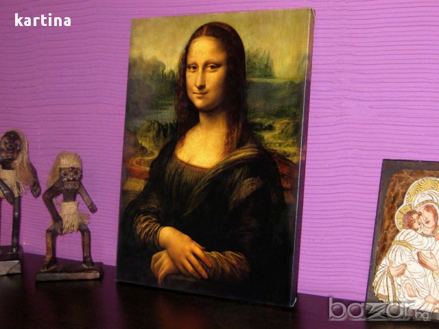 Релефна принт картина "Мона Лиза", снимка 6 - Картини - 8521859