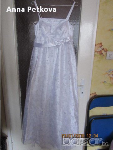 булчинска рокля, дантела, подходяща и за бременна 
