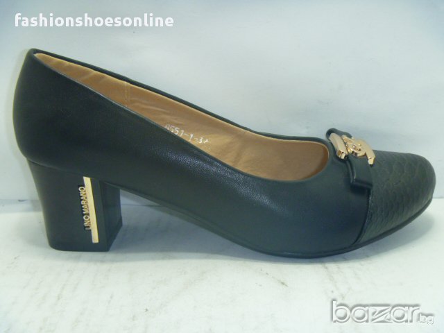 Дам.обувка LULUX 8551 1 черно,широк ток катарама (Г), снимка 1 - Дамски ежедневни обувки - 13958765
