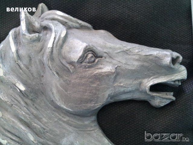 красив масивен плакет цинк конска глава, снимка 4 - Антикварни и старинни предмети - 12452754