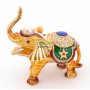 Декоративна метална кутийка за бижута във формата на слон - фаберже, снимка 1 - Декорация за дома - 15792799