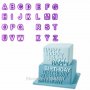 40 букви азбука цифри числа латиница пластмасови форми резци торта фондан и др надпис, снимка 1 - Форми - 15022004