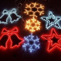 Шарена ЛЕД Украса Декорация Различни модели Коледа LED  + фактури, снимка 6 - Лед осветление - 23590450