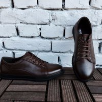 Мъжки кожени обувки, снимка 1 - Ежедневни обувки - 19343255