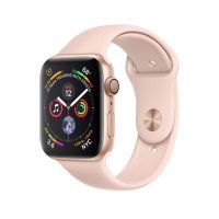 APPLE WATCH GOLD ALUMINUM CASE WITH PINK SAND SPORT BAND 44MM SERIES 4 GPS, снимка 2 - Смарт гривни - 23338057