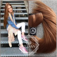 С6 HAIR EXTENSIONS ELESSA - Натурални Екстеншъни Комплект от 200 грама Коса, снимка 6 - Аксесоари за коса - 24348670