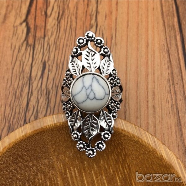 Пръстен с ахат, ретро стил , снимка 1