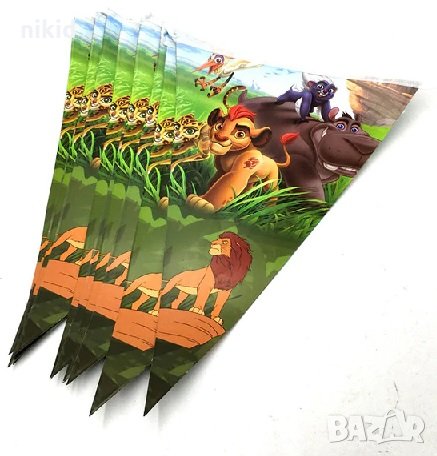 Цар Лъв Симба Нала 10 бр Парти Гирлянд Знаменца Флаг Банер, снимка 1