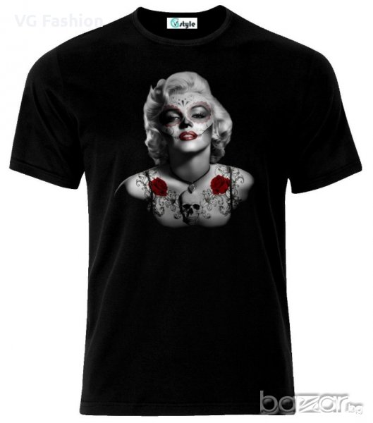 Мъжка тениска Marilyn Monroe Tattoo Skull, снимка 1