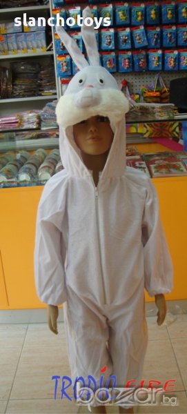 Детски костюм, бяло Зайче, снимка 1