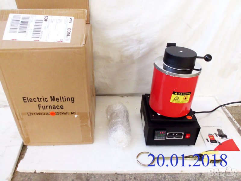 Електрическа пещ за топене на метали (злато) 2кг, снимка 1