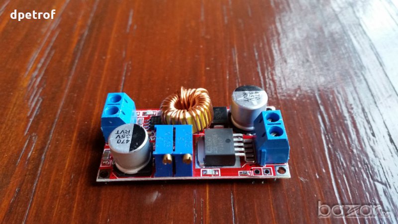 Dc-dc Led регулируем/cc+cv понижаващ LED драйвер/зарядно за литиеви батерии 5-35v/1-32v//50w/5a, снимка 1