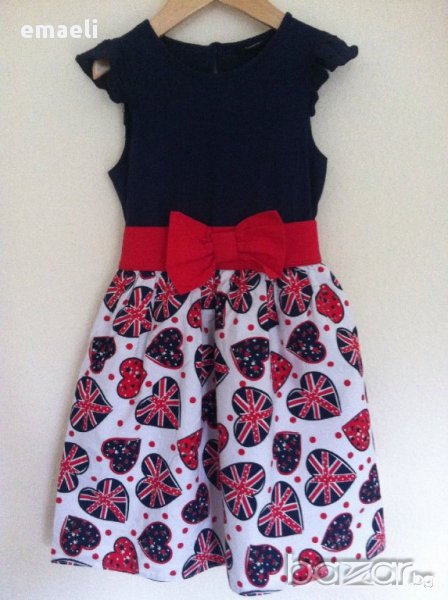 2 бр. красива рокля на сърца на George за 2-3 г и 5-6 г, снимка 1