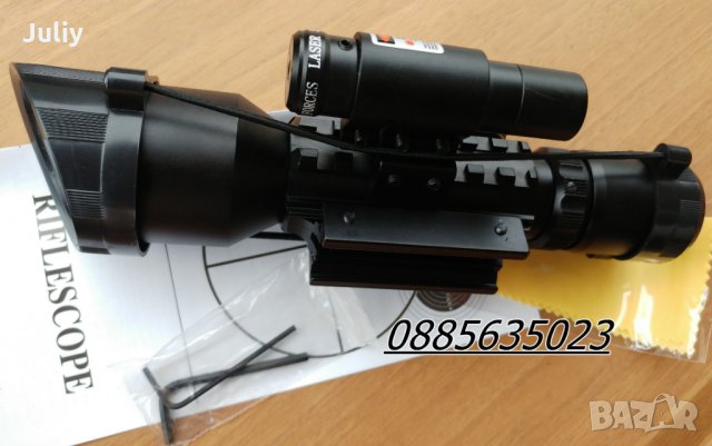 Оптика с лазерен прицел /модел M9 3-10x42/, снимка 6 - Оборудване и аксесоари за оръжия - 13547010