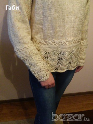 Ръчно плетена блуза, снимка 4 - Блузи с дълъг ръкав и пуловери - 17206507