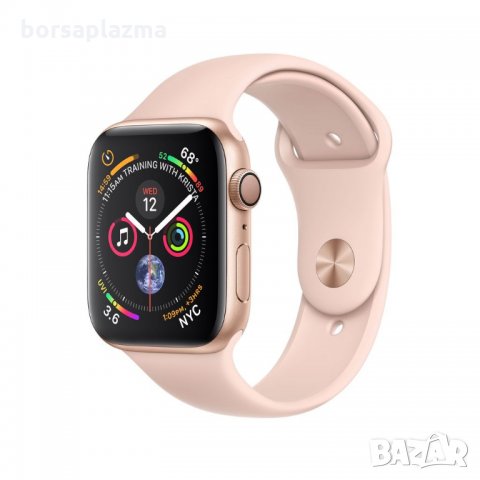 APPLE WATCH GOLD ALUMINUM CASE WITH PINK SAND SPORT BAND 44MM SERIES 4 GPS, снимка 2 - Смарт гривни - 23338057