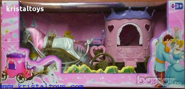 Комплект с Каляска с кон с буйна грива, снимка 2 - Кукли - 16672930