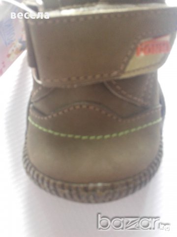 Детски обувки от естествена кожа, анатомични с лепенка, снимка 2 - Детски маратонки - 9883048