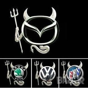 VW Devil - лепенка за емблемата на колата Ви - Дяволче., снимка 4 - Аксесоари и консумативи - 21980331