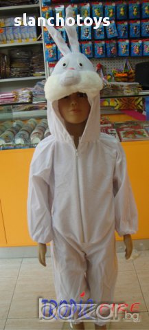 Детски костюм, бяло Зайче