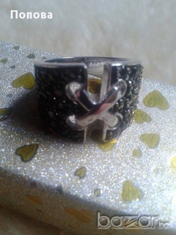  Уникален сребърен пръстен, снимка 1 - Пръстени - 15955546