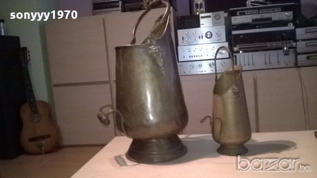 Огромна ретро кана с дървени дръжки-55х30см-внос швеицария, снимка 4 - Антикварни и старинни предмети - 17620423