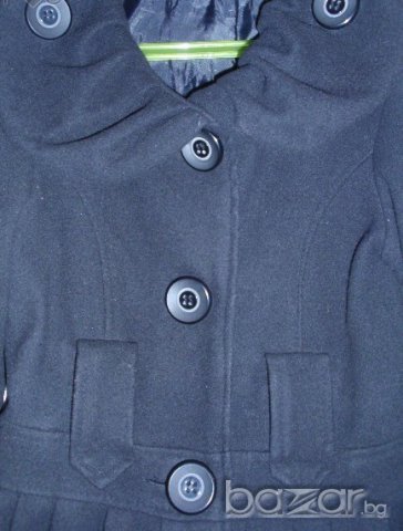 черно палто тип лале размер S, снимка 2 - Палта, манта - 6596407
