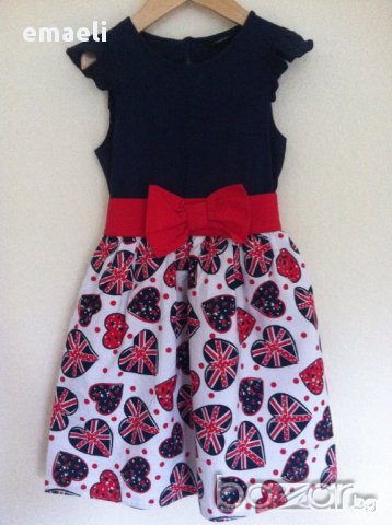 2 бр. красива рокля на сърца на George за 2-3 г и 5-6 г