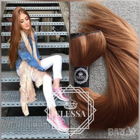 С6 HAIR EXTENSIONS ELESSA - Натурални Екстеншъни Комплект от 200 грама Коса, снимка 6 - Аксесоари за коса - 24348670
